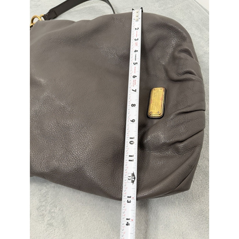 Marc by Marc Jacobs Hobo Q Hillier Gray Pebbled Leather Satchel Crossbody Purse - Picture 12 of 12